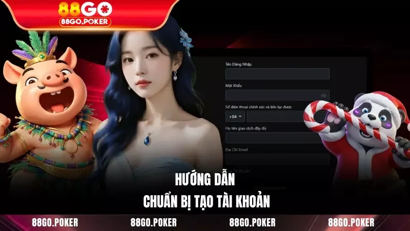 Hướng dẫn chuẩn bị tạo tài khoản